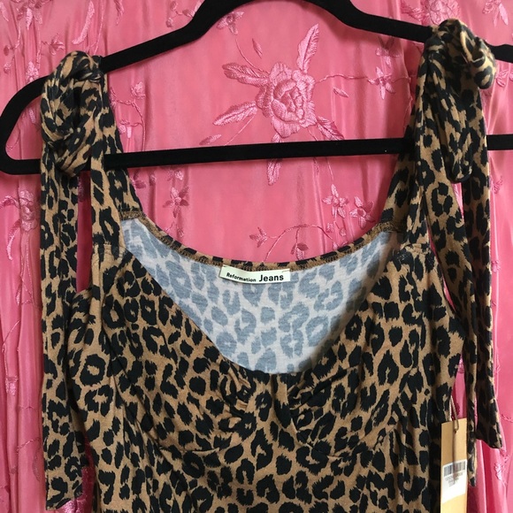 NWT, Reformation Wells dress, size small in cougar - Picture 3 of 6